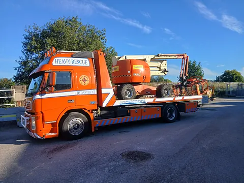 Bärgning av entreprenadmaskin
