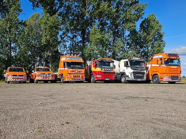 Bärgningsbilar hos Mickebärgarn